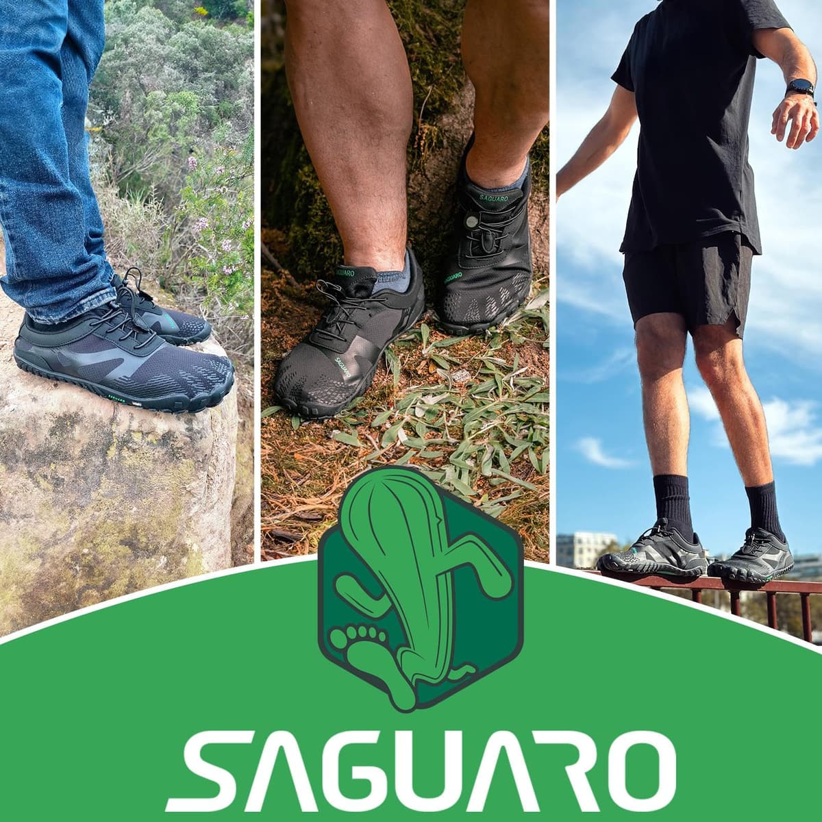 SAGUARO Unisex Barefoot Zapatillas de Trail Running Zapatilla Minimalista Cómodas Ligeras Zapatos Descalzos — view 2