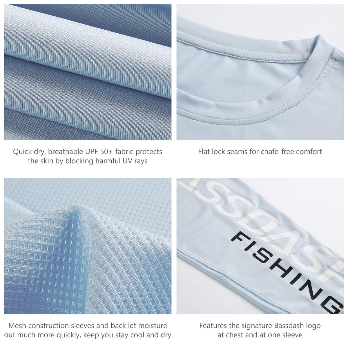 Bassdash Camisetas de Pesca para Hombre protección Solar UV UPF 50+ Camiseta de Manga Larga — view 4