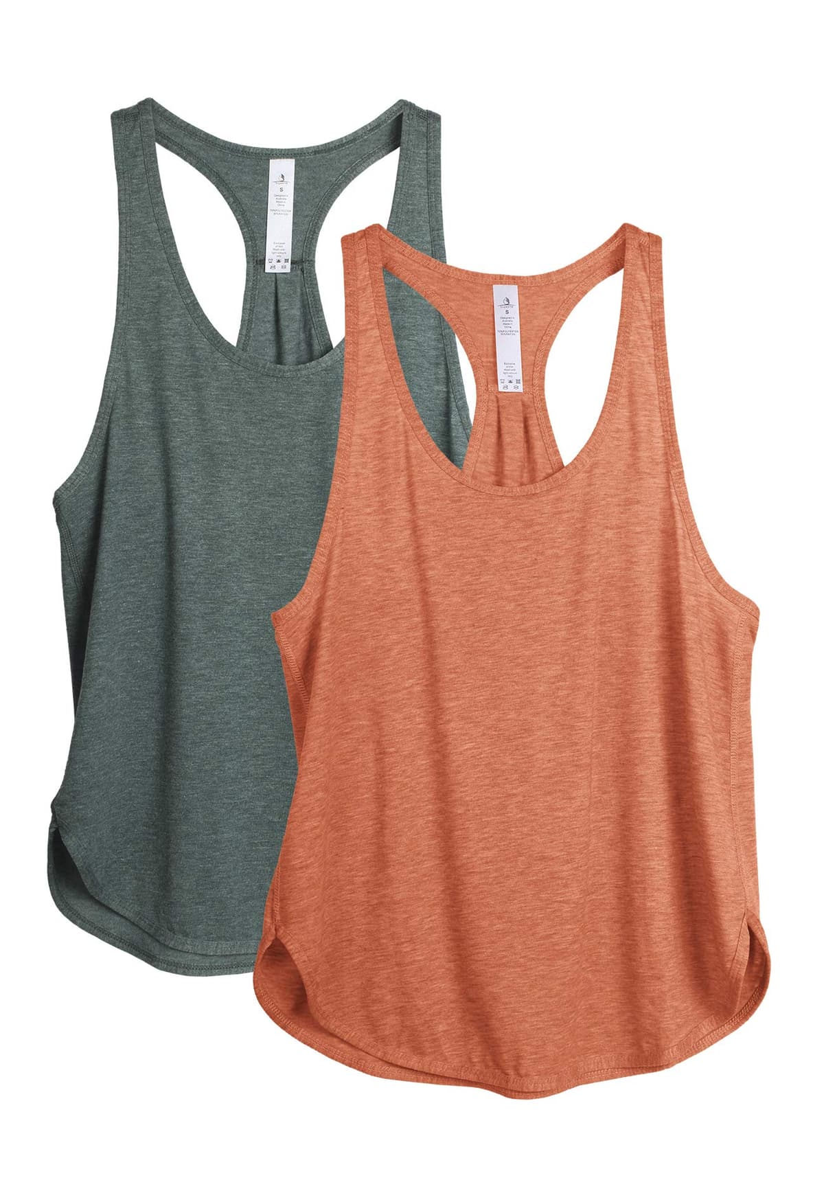 icyzone Camiseta sin Mangas de Fitness para Mujer Racerback Chaleco Deportivo — view 18