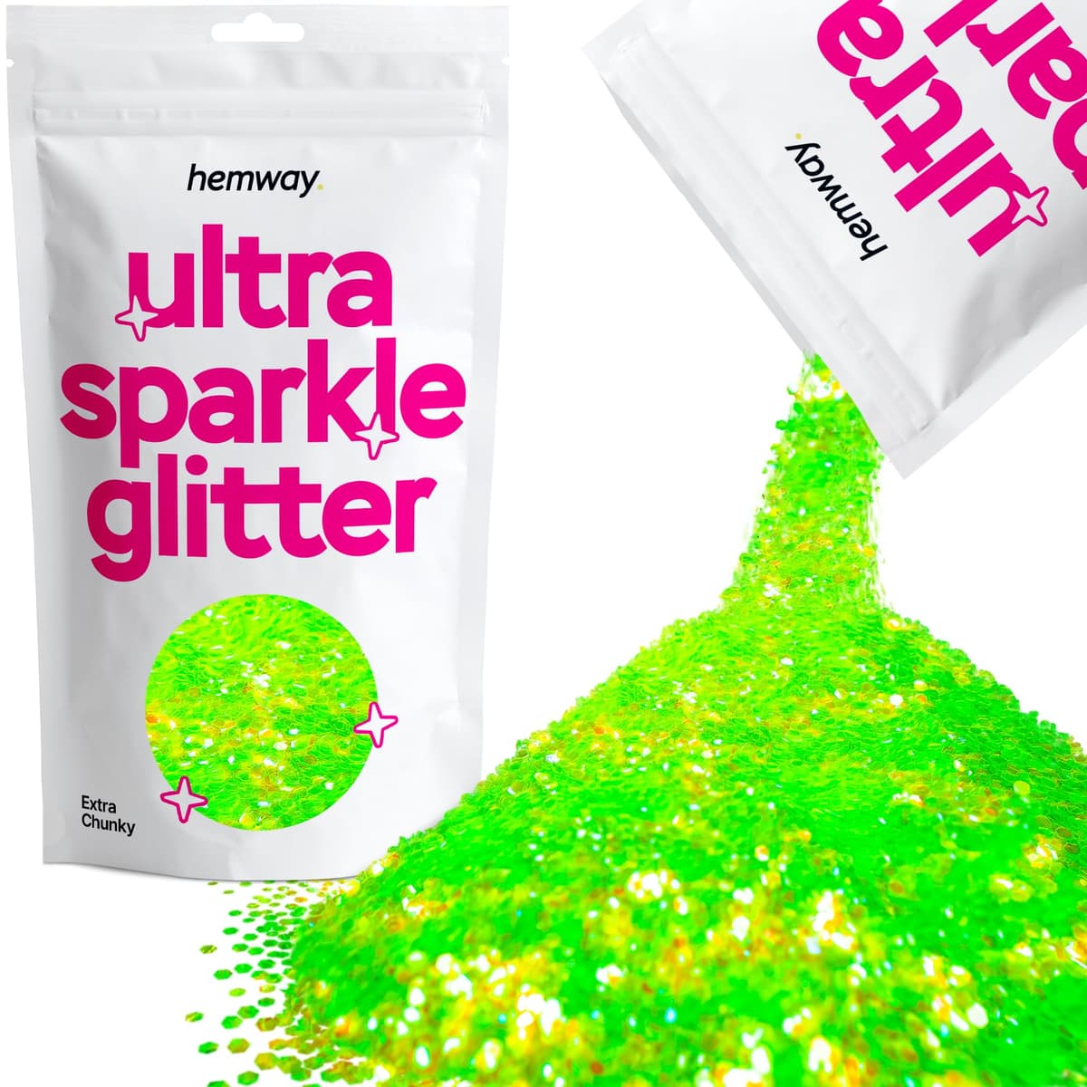 Hemway Ultra Sparkle Glitter Baby Pink Iridescent 100g Fine | Glitter for Arts & Craft, Makeup, Nail Art, Crafting, Card Making, Sparkle Decoration — view 64