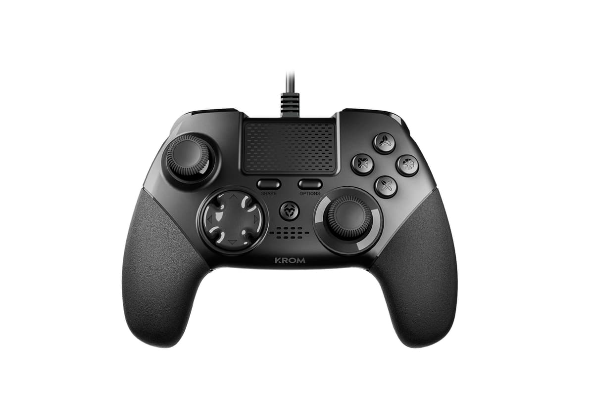 KROM KEY - Gamepad con cable, X-input y Direct - input, joystick y gatillos analógicos, función turbo, compatible con PC, PS3 y Android, color negro — view 6