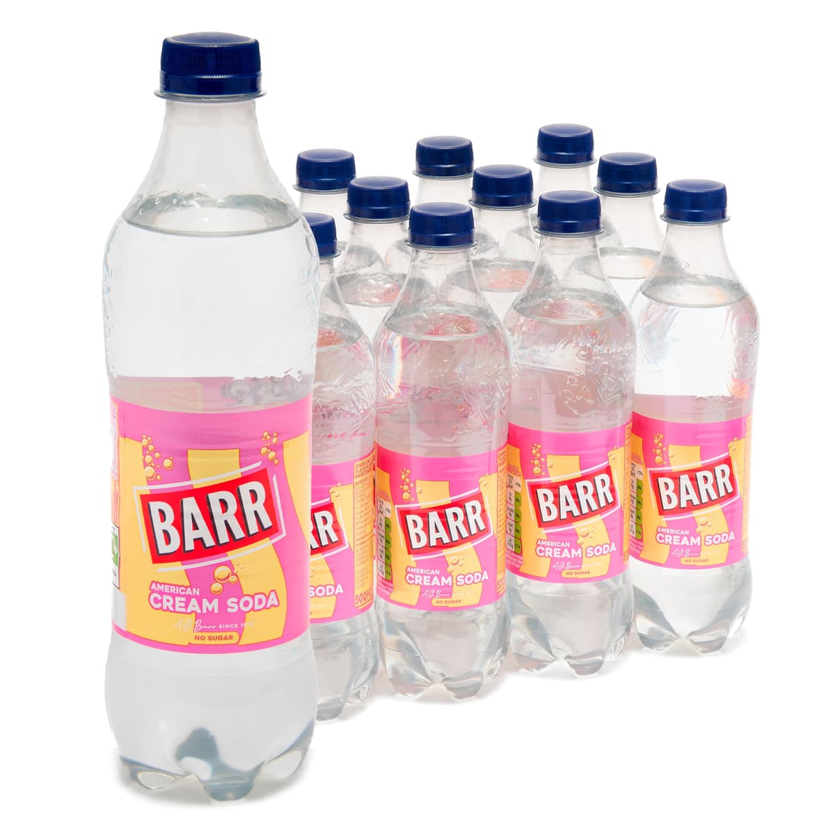 BARR 24 Pack American Cream Soda, Zero No Sugar Sparkling Soft Drink with a Creamy Taste of American Cream Soda Fizzy Pop, 24 x 330ml Cans — view 19