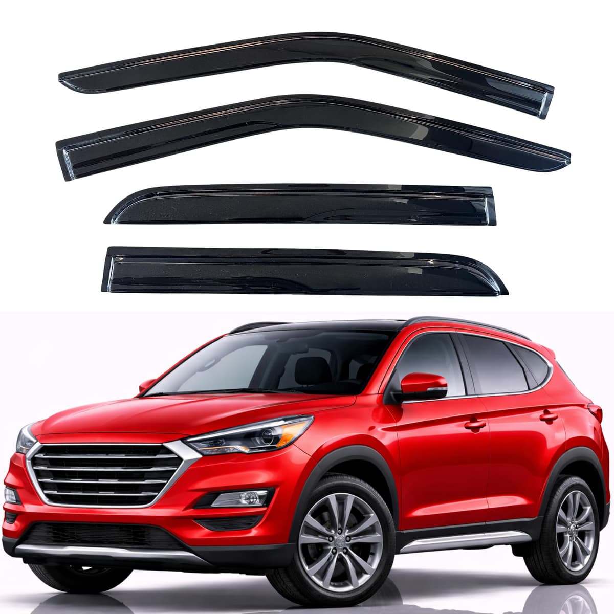 KPY Rain Guards Fit for 2006-2013 Lexus IS250 IS350, Out-Channel Window Visors Vent Wind Deflectors 4PC, Car Accessories for 06-13 Lexus is Series — view 129