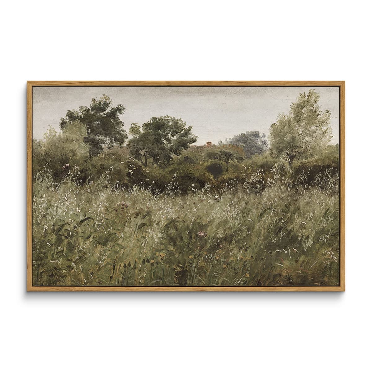 InSimSea Framed Canvas Wall Art, Meadow with Flowers Painting, Landscape for Living Room, Bedroom, Home, Bathroom Decor, 8x10 — view 164