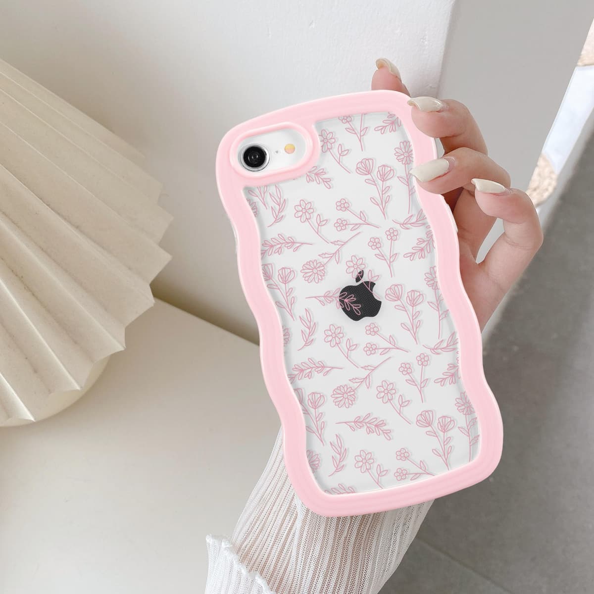 QLTYPRI Compatible with iPhone 11 Case, Cute Curly Wave Frame Clear Case for Girls Women, Transparent Soft Silicone TPU Bumper Shockproof Protective Phone Cover for iPhone 11 - Purple — view 55