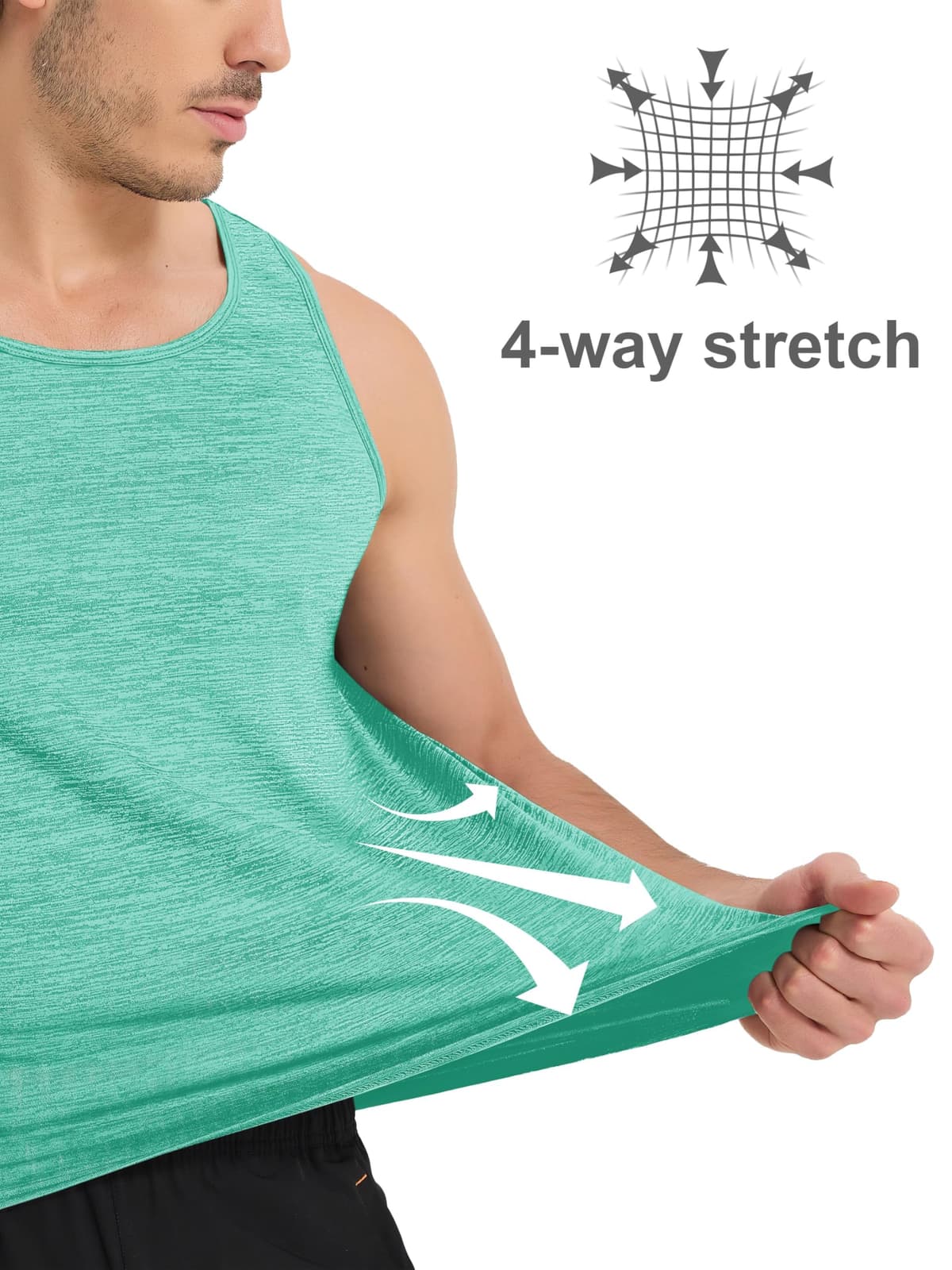 MAGCOMSEN Camiseta Tirantes Hombre Running Entrenamiento Deportiva Ropa Gimnasio Chaleco Secado Rápido UPF 50+ Camiseta sin Mangas para Hombre — view 5