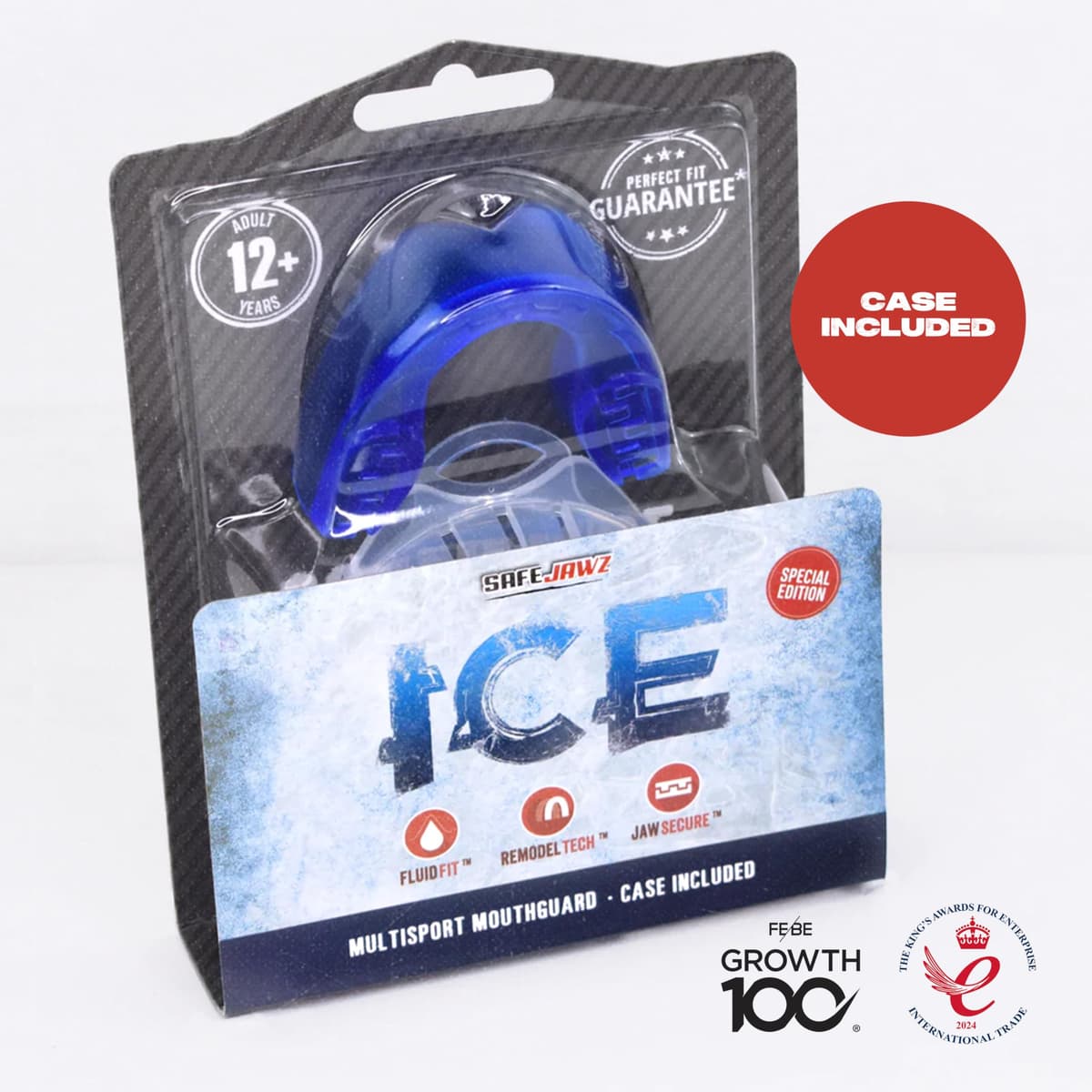 SAFEJAWZ Elements Protector bucal adultos y niños para todos los deportes de contacto, incluidos rugby, MMA, artes marciales de kickboxing y boxeo (Ice, Júnior (Hasta 11 Años)) — view 5