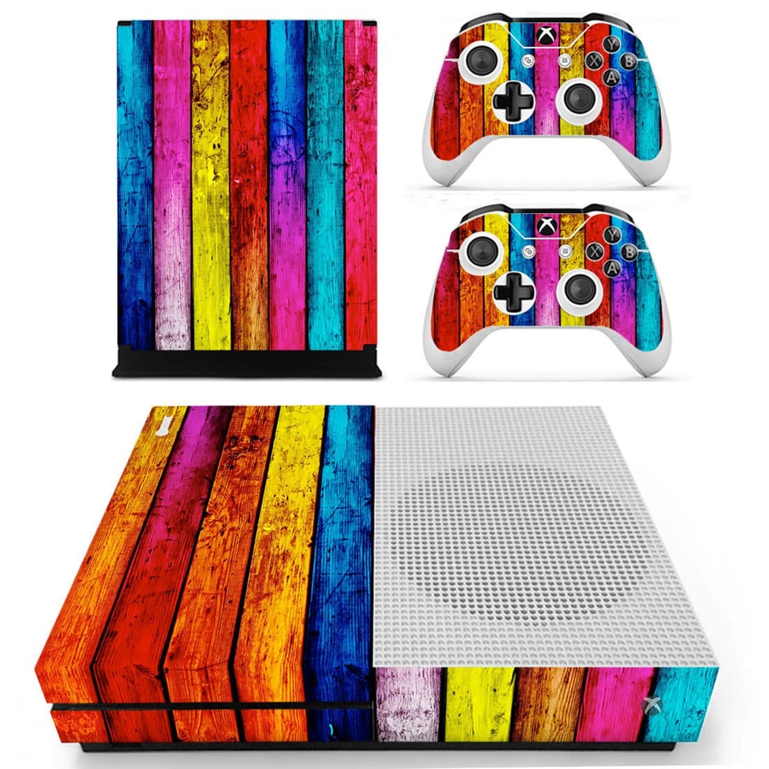 DOTBUY Vinyl Decal Full Body Skin Sticker For Microsoft Xbox One S Console And 2 Controllers And Kinect 2.0 (All White) — view 5