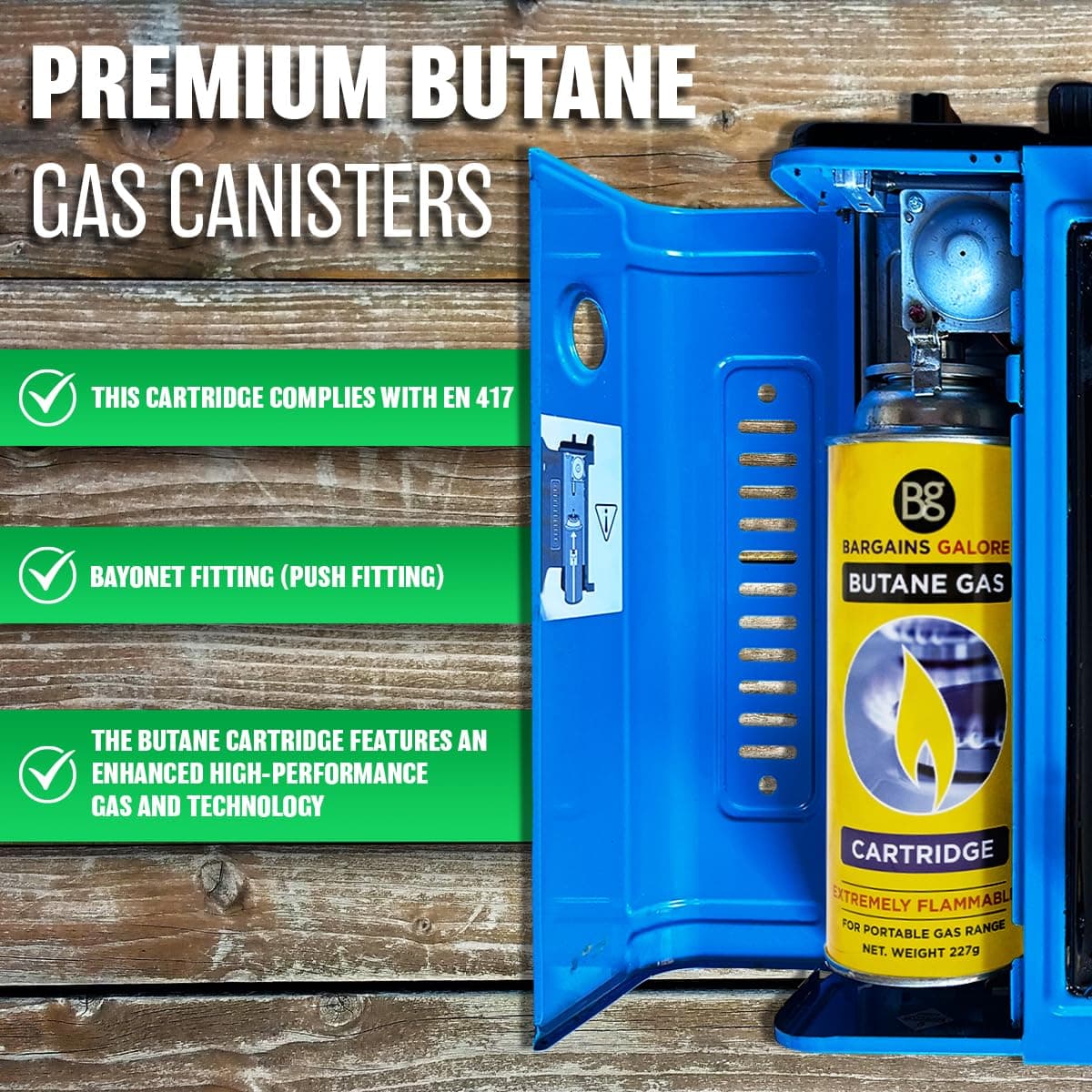 8 BUTANE GAS BOTTLES CANISTER CAMPING HEATER COOKER BBQ… — view 3