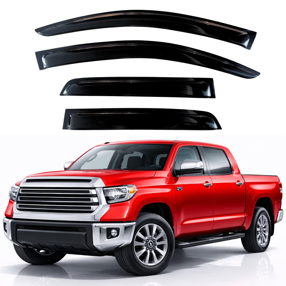 KPY Rain Guards Fit for 2006-2013 Lexus IS250 IS350, Out-Channel Window Visors Vent Wind Deflectors 4PC, Car Accessories for 06-13 Lexus is Series — view 342