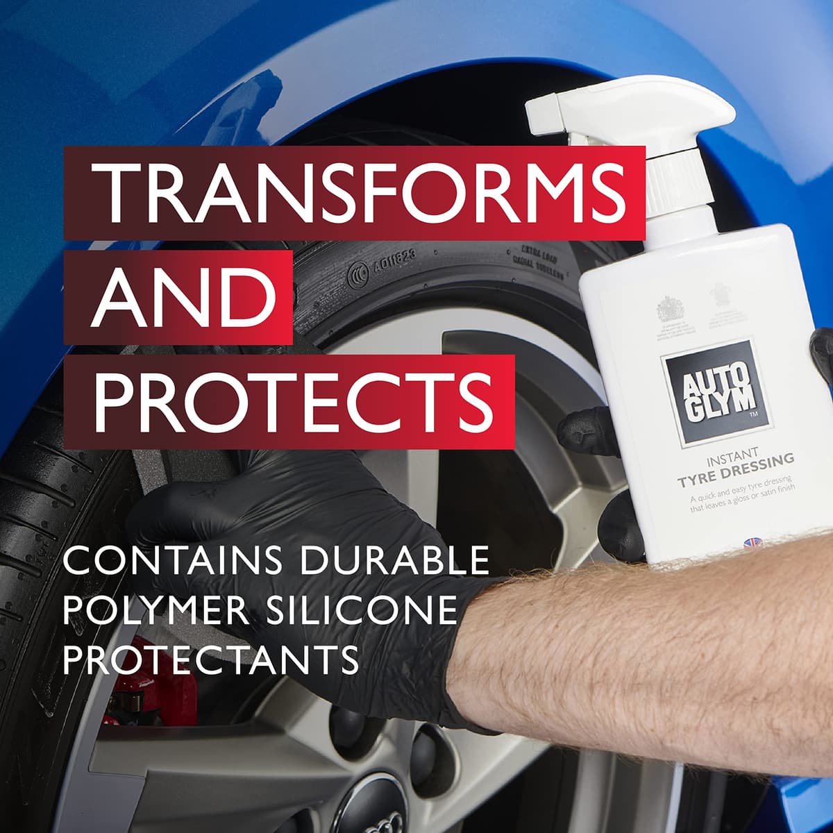 Autoglym Instant Tyre Dressing, 500ml - Easy To Use Tyre Spray for a Gloss or Matte Finish — view 2