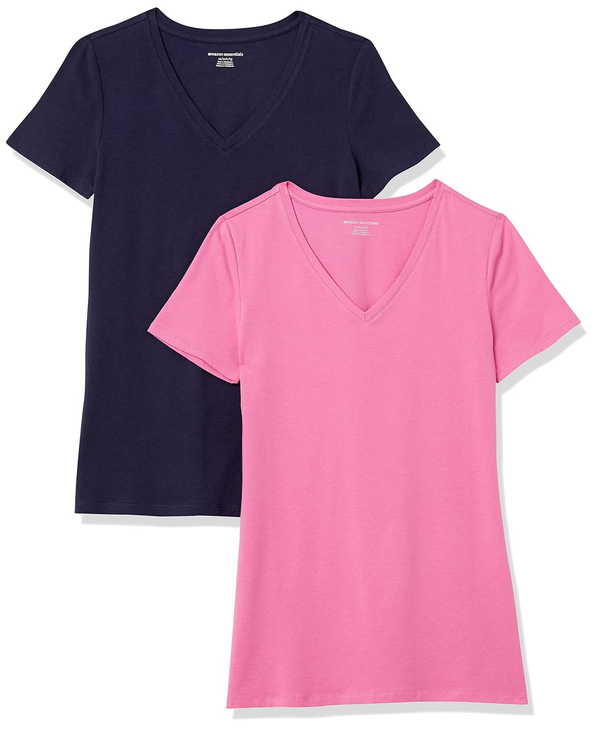 Amazon Essentials Camiseta de Manga Corta y Corte Estándar (Opciones de Cuello Redondo y Cuello en V) Mujer, Paquetes Múltiples — view 29