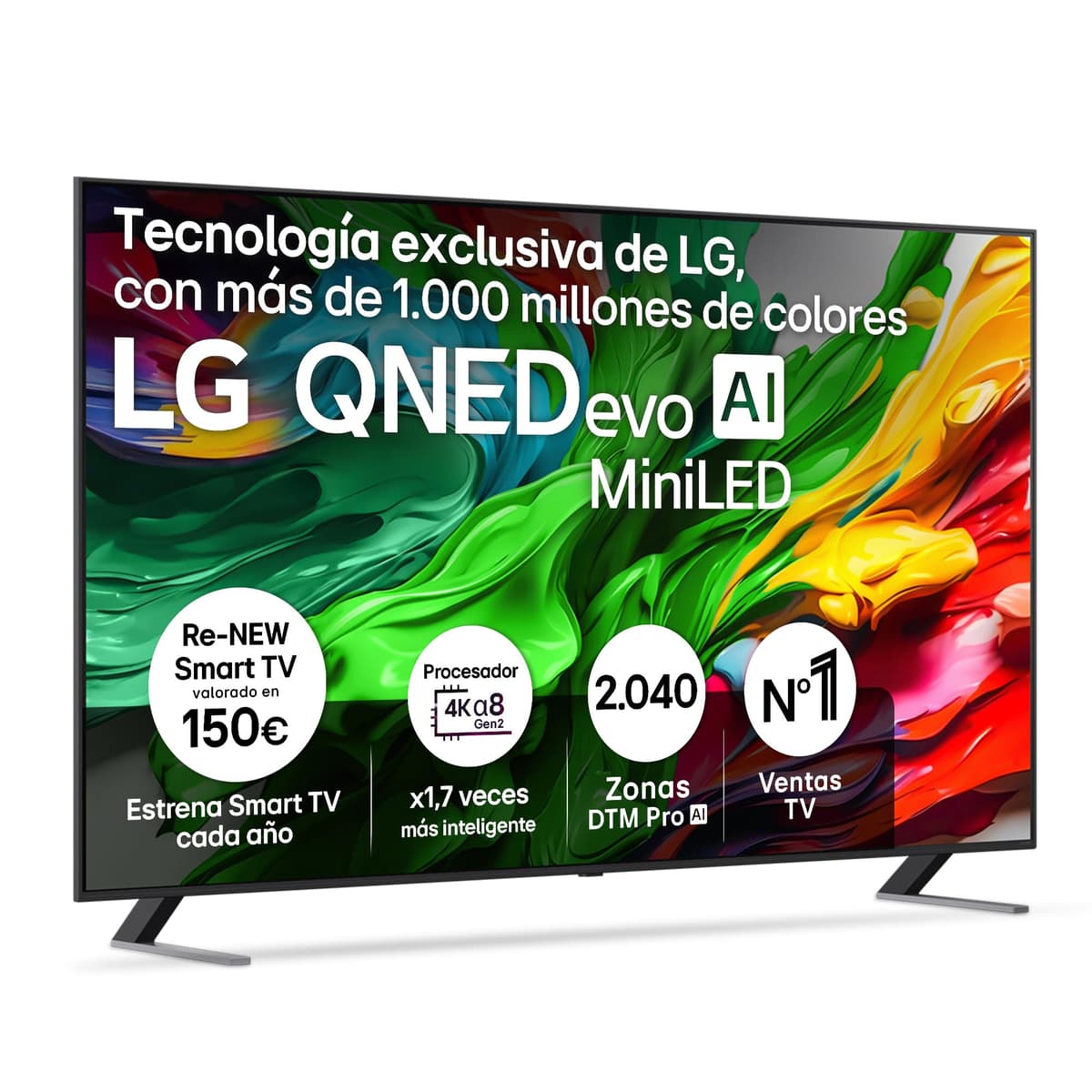LG 55QNED85A6C - TV 55", 4K QNED EVO, Smart TV, WebOS 25, Procesador Potente e Inteligente, MiniLED AI, Super Upscaling, Dolby Vision y Dilgital Plus, Alexa/Google Assistant, Negro — view 20