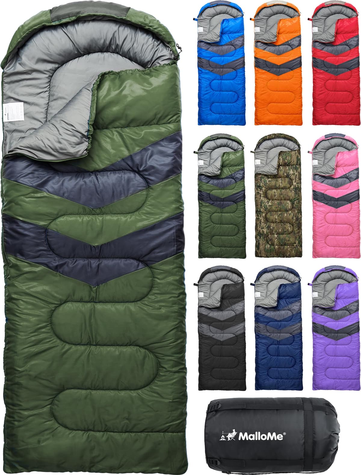 MalloMe – Saco de Dormir para Adulto, niño, Invierno, Verano, Primavera, otoño, plumón para 1 Persona, Impermeable, Bolsas de Dormir y Senderismo – Bolsa de Dormir Ultraligera, compacta para Dormir — view 22