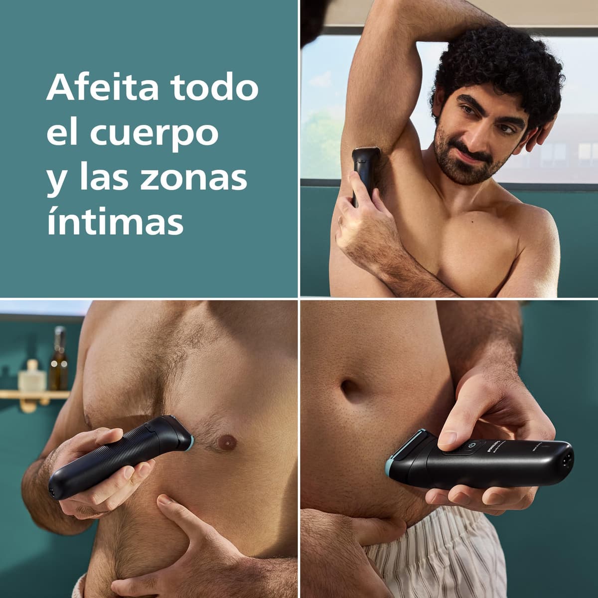 Philips Afeitadora Corporal Series 5000 - Recortador para Hombre con Sistema Triple Protect, Afeita y Recorta la Zona Íntima, Apta para la Ducha, 100 min. de autonomía. Modelo BG5470/15 — view 2