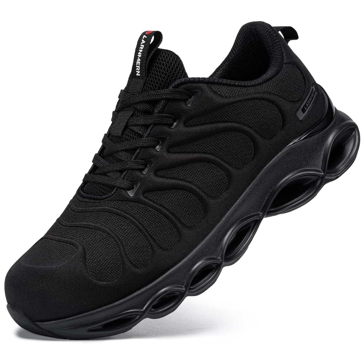LARNMERN Steel Toe Cap Trainers Mens Safety Trainers Breathable Safety Shoes Comfortable Work Shoes Lightweight Cushioning Fashion 3.5UK-14UK