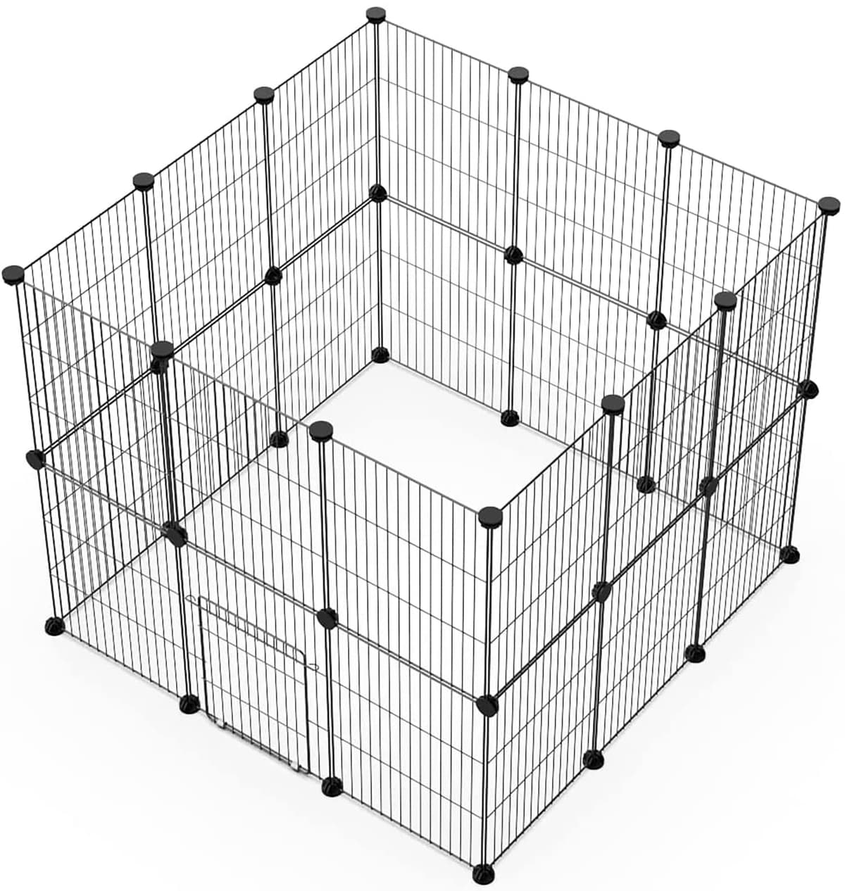Langxun Bricolaje con Puerta Valla para Mascotas de Animales pequeños, Jaula de Conejos, Jaula de cobayas, Cachorros, Valla para Gatitos(30 * 38 24PCS)