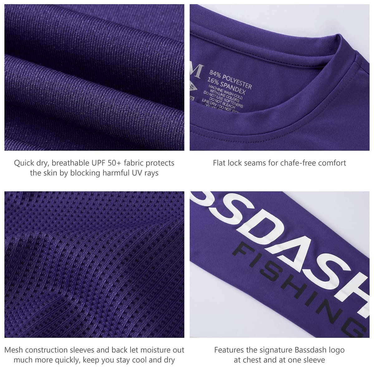 Bassdash Camisetas de Pesca para Hombre protección Solar UV UPF 50+ Camiseta de Manga Larga — view 3
