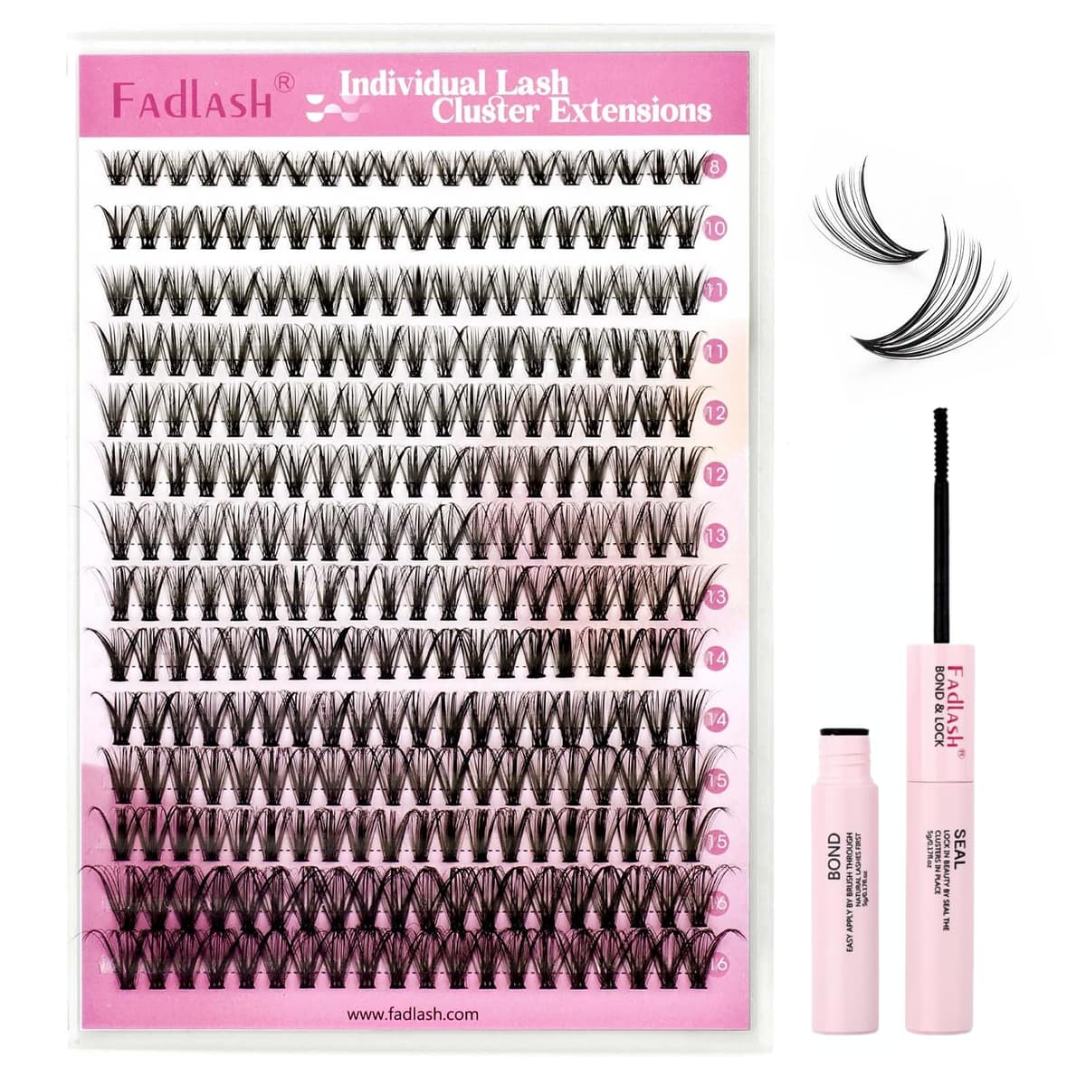 FADLASH Lash 120pcs 0.07mm D Curl 8-16mm 40D Mixed Trays Customizable DIY Eyelash Extensions for Beginners — view 140