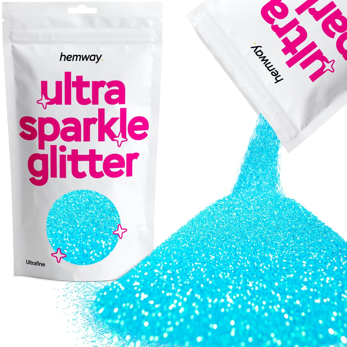 Hemway Ultra Sparkle Glitter Baby Pink Iridescent 100g Fine | Glitter for Arts & Craft, Makeup, Nail Art, Crafting, Card Making, Sparkle Decoration — view 78
