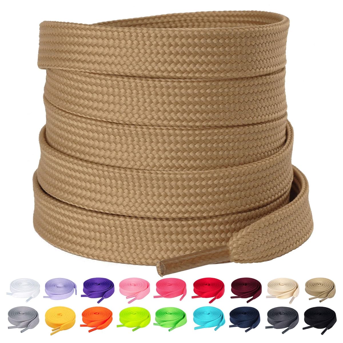 Olukssck - 2 Pares de Cordones Planos, Cordones duraderos de Repuesto de 10 mm de Calidad para Zapatos de Deporte, Zapatos de Ciudad — view 30