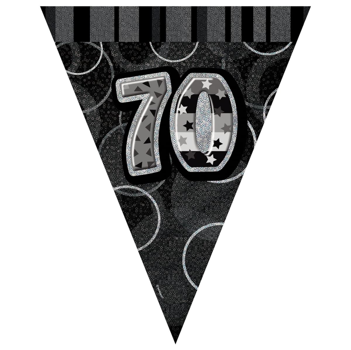 Unique Party 92068 - 9ft Foil Glitz Pink Happy 80th Birthday Banner — view 18