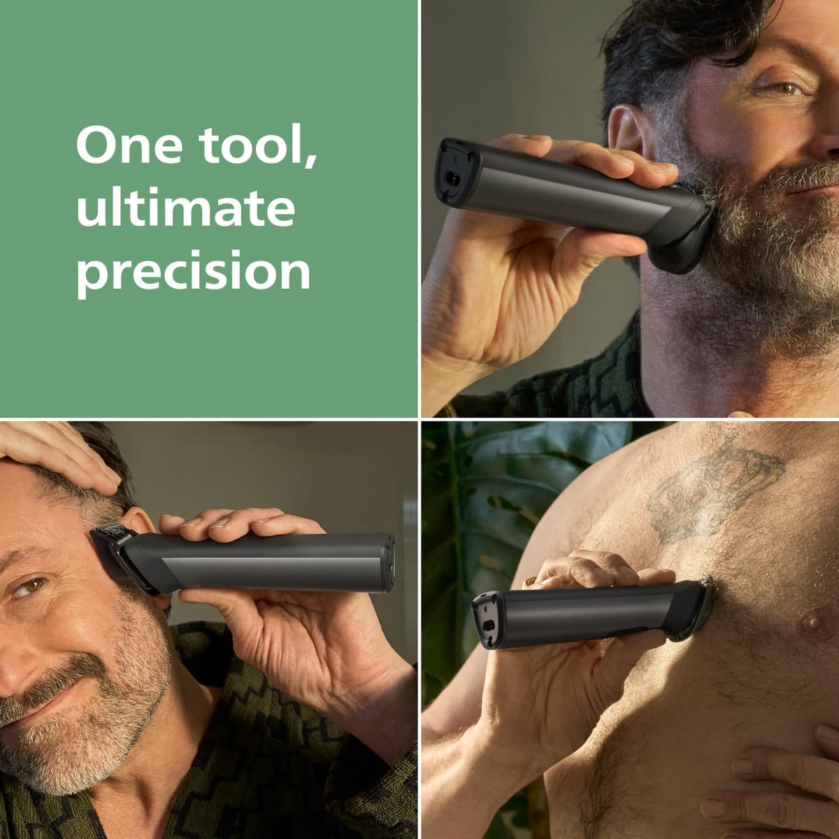 Philips Multigroom 7000 Series All-in-One 17-Piece Trimmer - Shaver and Clipper for Face, Head & Body, Self-Sharpening Full Metal Blades, 26 Length Settings (0.5-20 mm), Model MG7961/15 — view 2