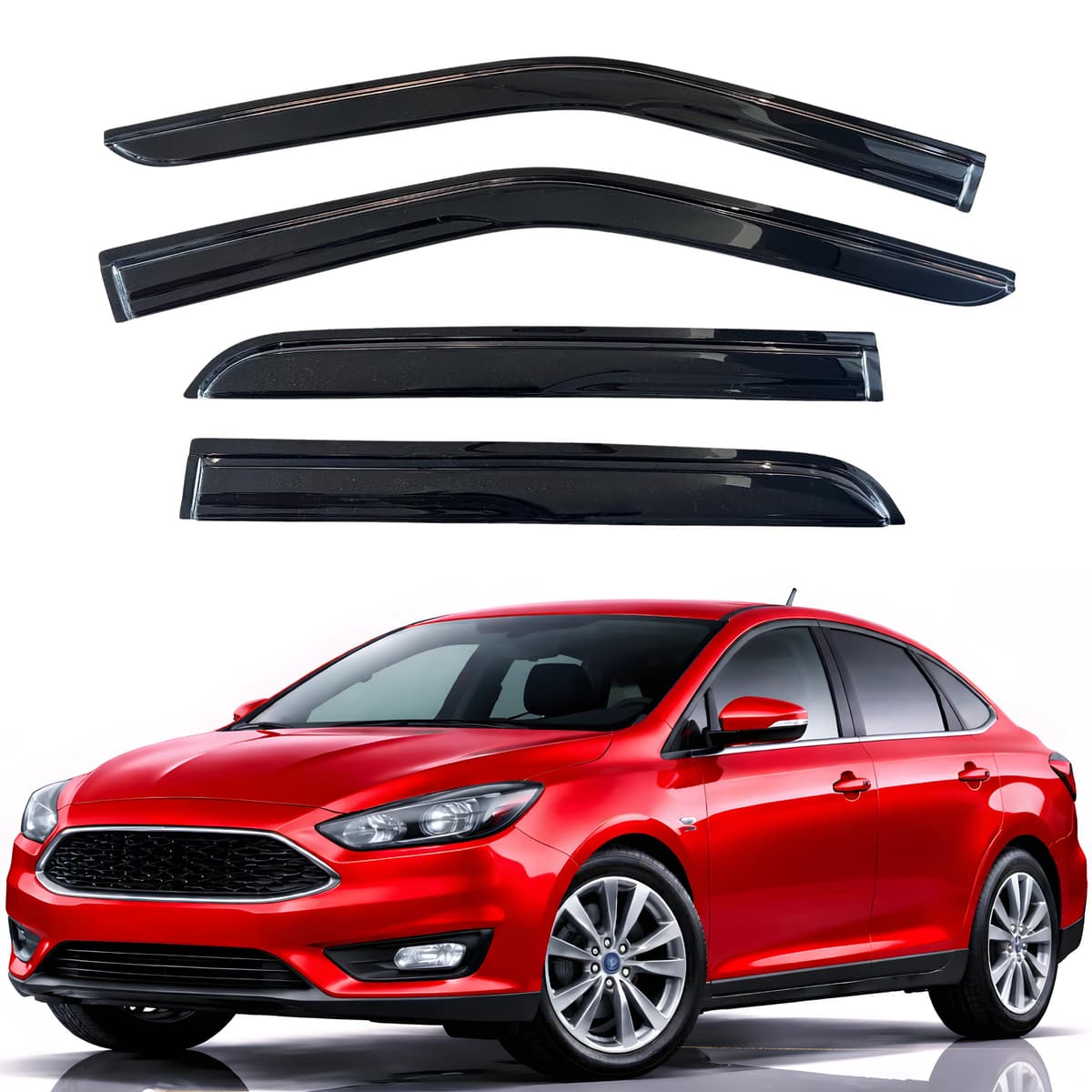 KPY Rain Guards Fit for 2006-2013 Lexus IS250 IS350, Out-Channel Window Visors Vent Wind Deflectors 4PC, Car Accessories for 06-13 Lexus is Series — view 329