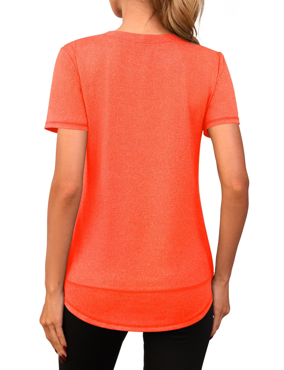 Camiseta Deportiva Mujer Slim Fit Camisetas de Manga Corta Ropa Deporte Secado Rápido para Yoga Running Fitness — view 2
