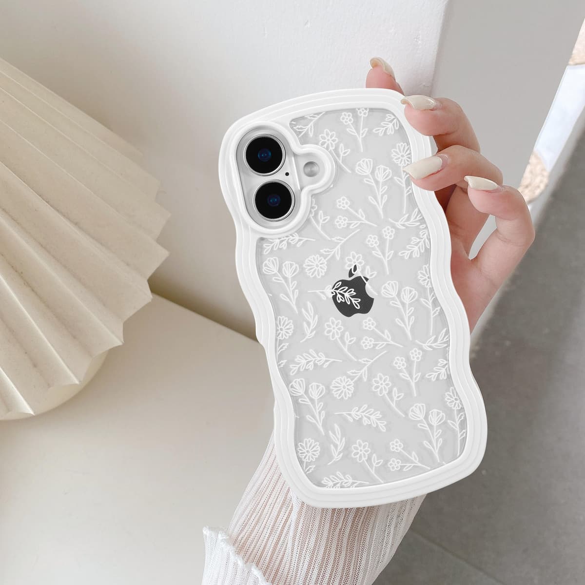 QLTYPRI Compatible with iPhone 11 Case, Cute Curly Wave Frame Clear Case for Girls Women, Transparent Soft Silicone TPU Bumper Shockproof Protective Phone Cover for iPhone 11 - Purple — view 35