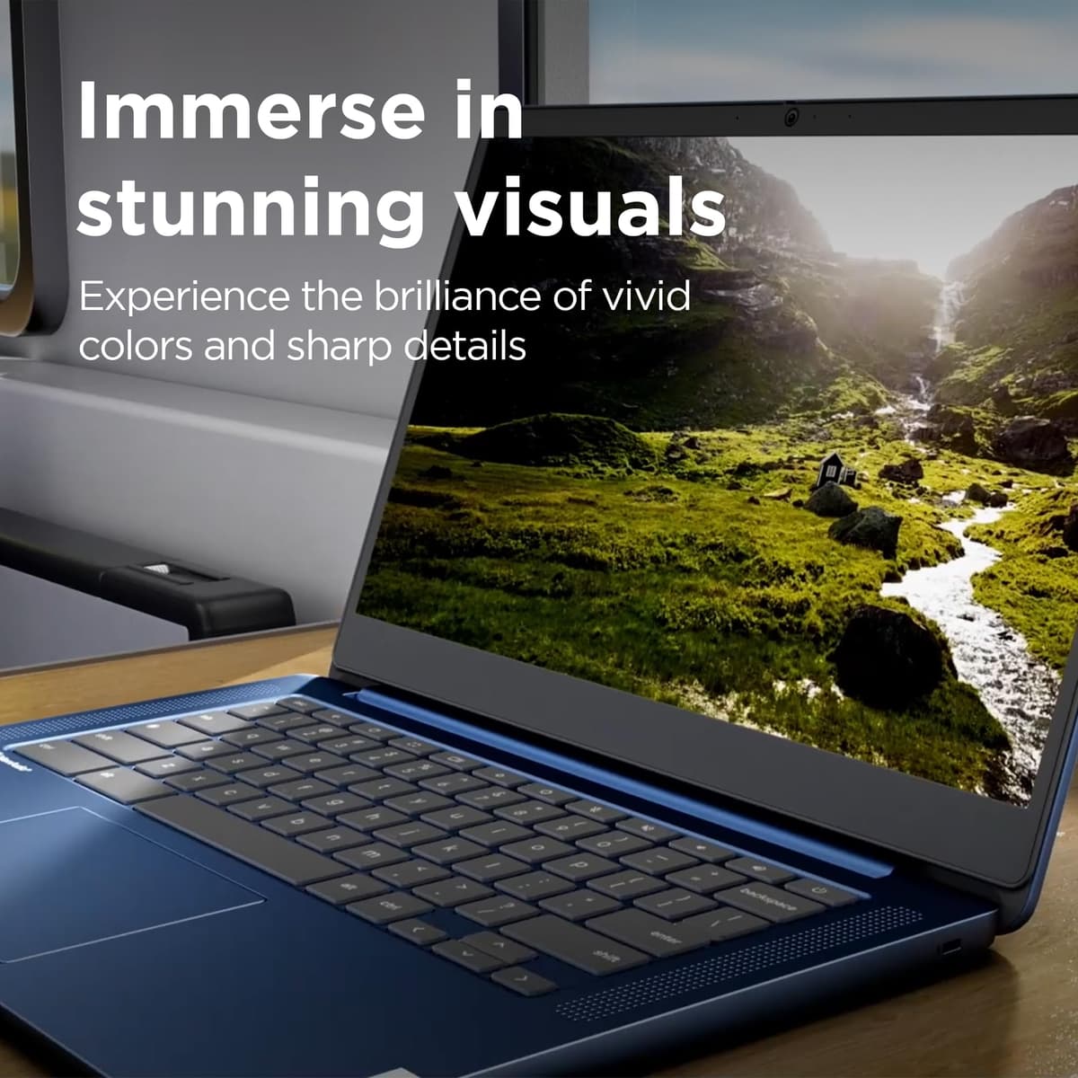 Lenovo IdeaPad Slim 3 Chromebook | 14 Inch FHD Laptop | MediaTek Kompanio 520 | 4GB RAM | 64GB eMMC | Chrome OS | Abyss Blue — view 5