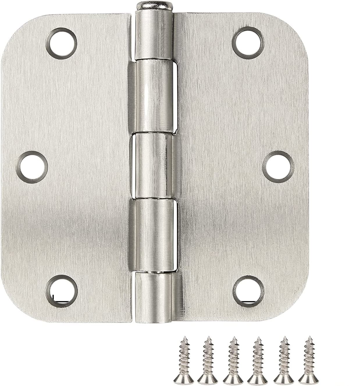1 Pack Ball Bearing Door Hinges Matte Black 3.5 Inch 5/8" Radius Round Anti Squeak Interior 3-1/2"Flat Iron Bifold Standard Office Bedroom Indoor for Doors 3 ½" Hardware Home House Decor Accessories — view 29