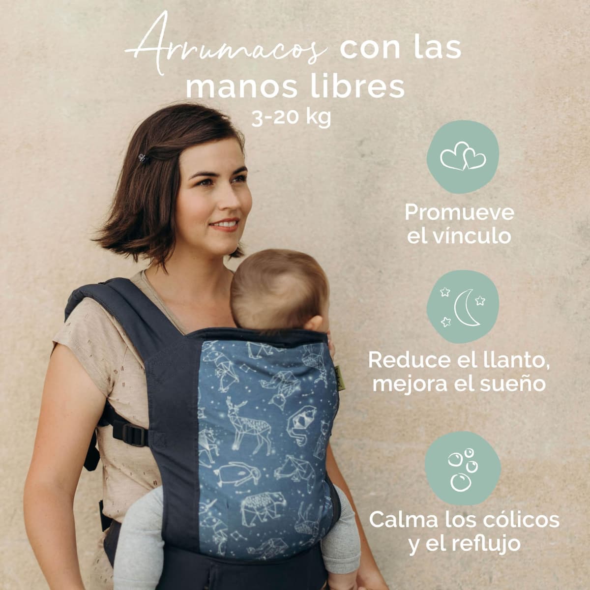 Boba X Mochila Portabebés, Porta Bebés Recién Nacidos y Niños Pequeños, Mochila de Porteo para Bebé, Marsupio de Bebé Ajustable, Portabebés Ergonómico, Portabebés para Peques de 3-20 kg — view 2