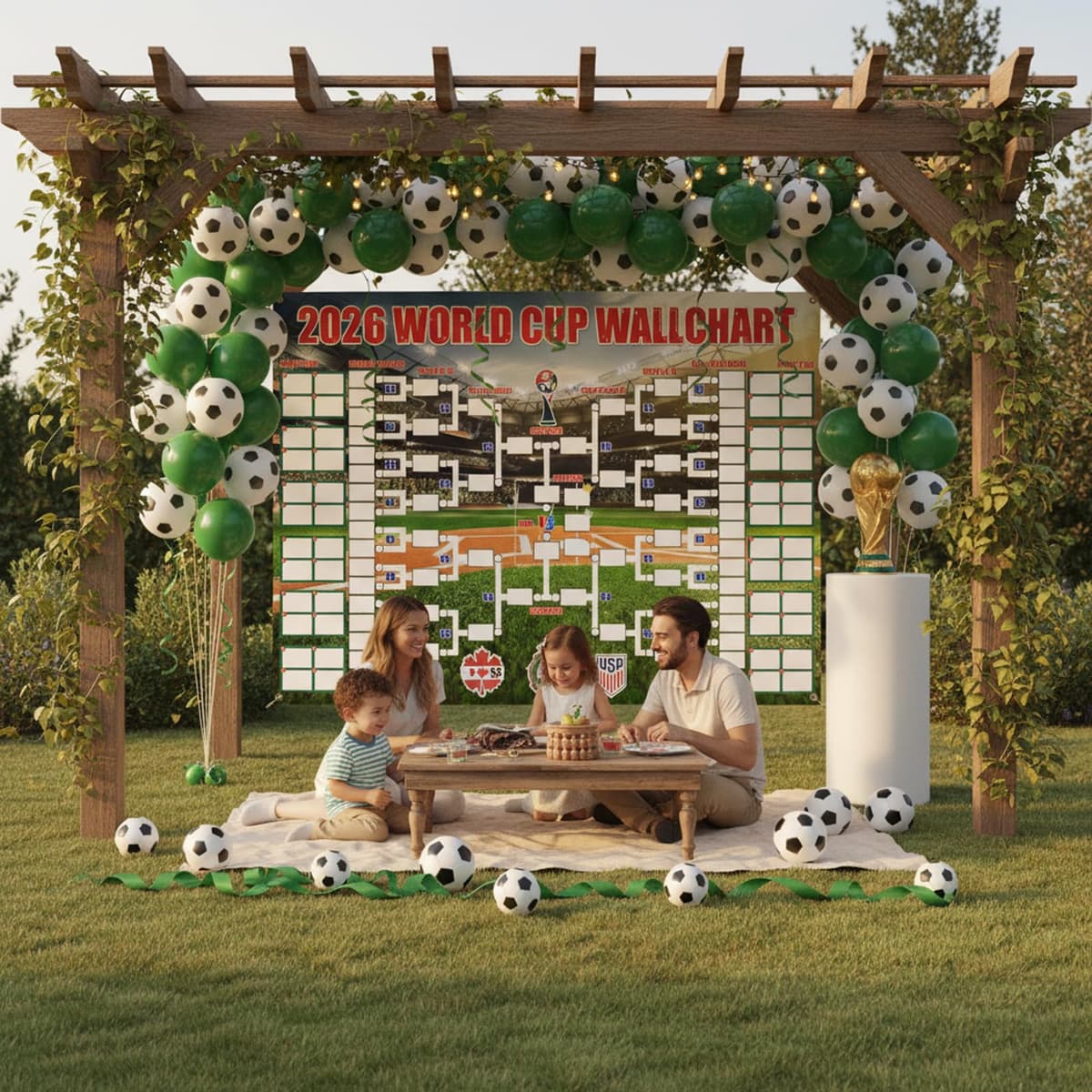 YUNLIJIA World Cup Football 2026 Interactive Tournament Wallchart 180x110cm 48-Team Tournament Backdrop Stadium Edition Wallchart Bedroom And Living Room Display Crazy Football Fan Great Gifts — view 5
