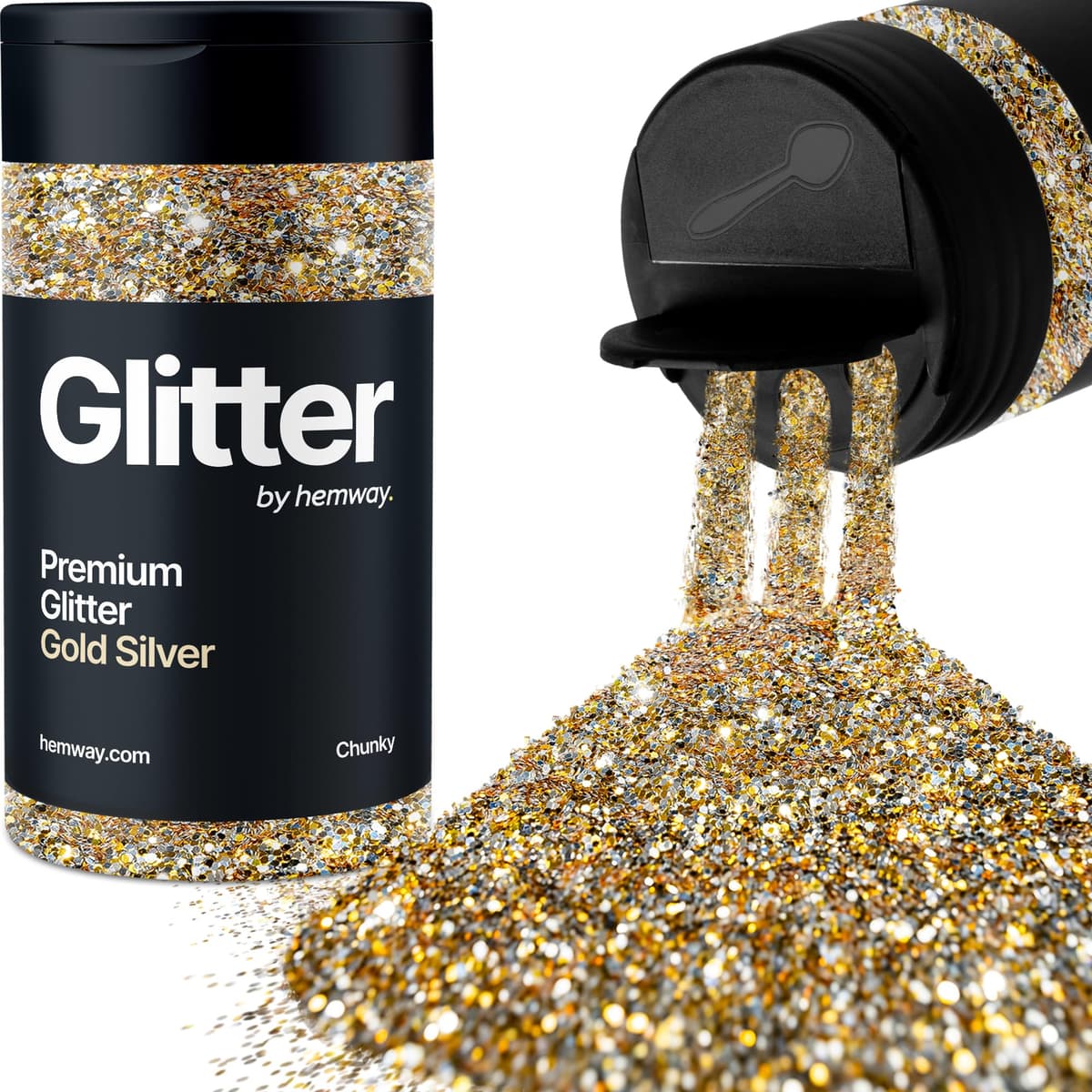 Light Rose Gold Glitter Shaker, 130g Ultrafine Glitter, Crafts 1/128" Metallic Flake Light Rose Gold Sequins, Resin & Epoxy Crafts, Decorating, Halloween, Christmas Nail, Face, Hemway — view 230