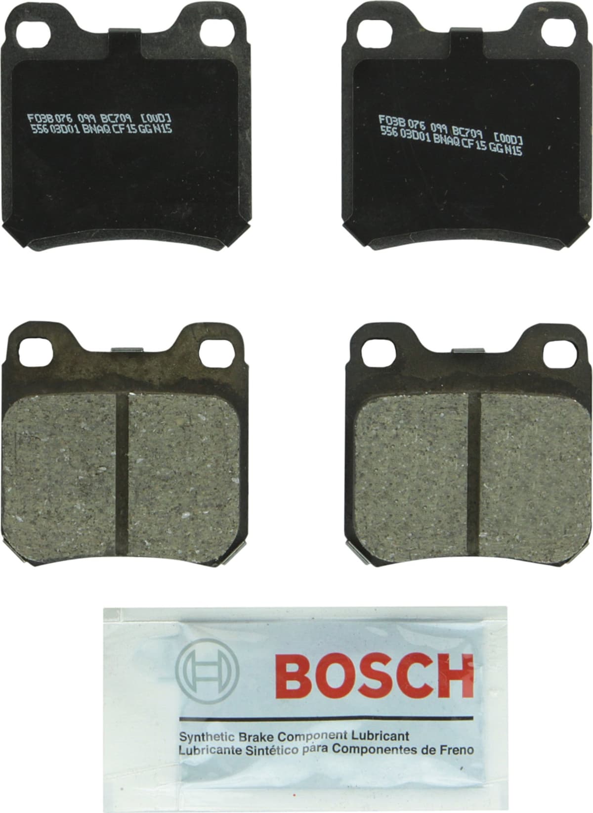 Bosch BC914 QuietCast Premium Ceramic Disc Brake Pad Set For: Acura ILX; Honda Accord, Civic, CR-V, Element, Fit, Front — view 339