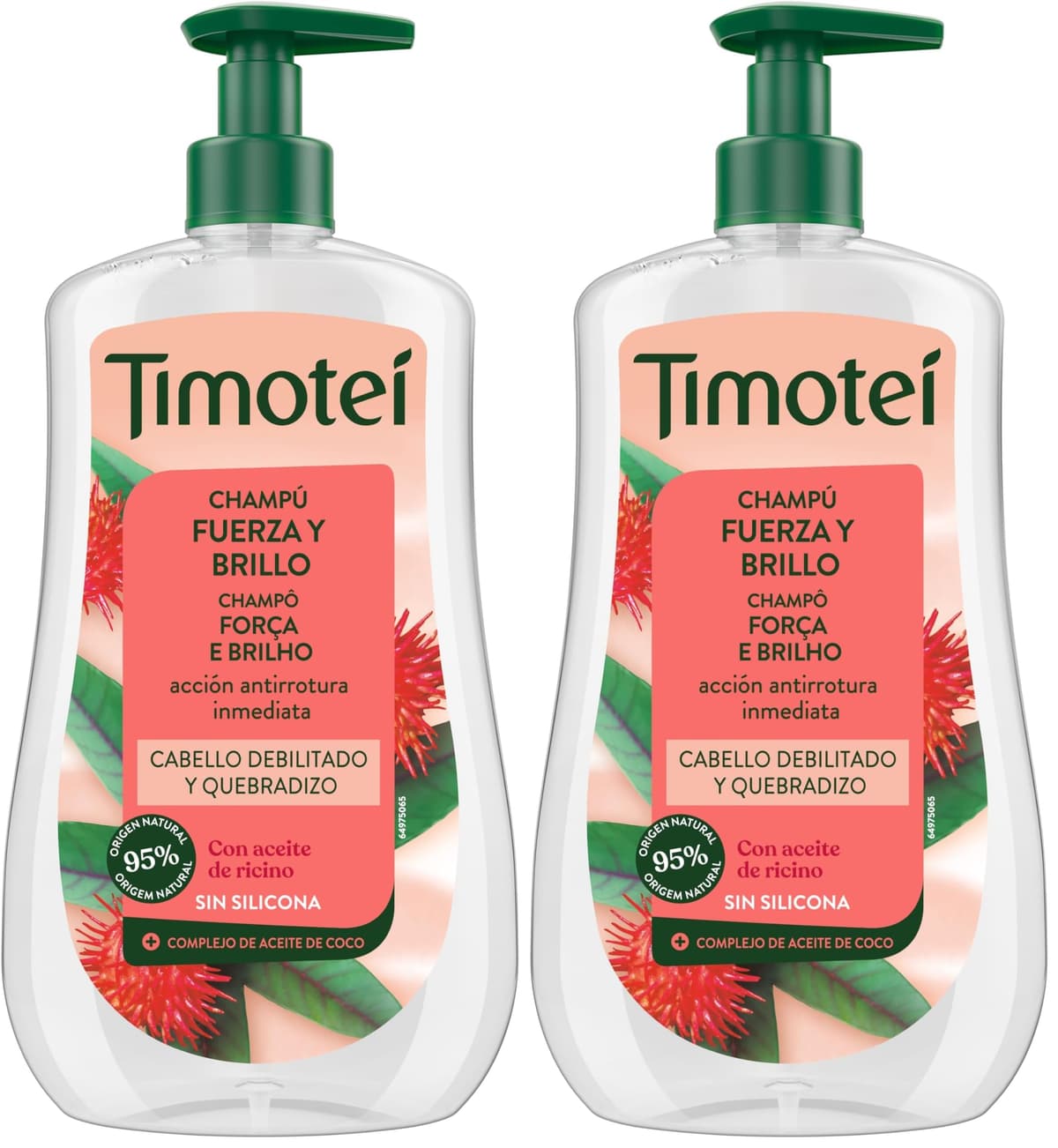 Timotei Champú Fuerza y Brillo 600ml| Acción Antirrotura Inmediata | Fortalece y Nutre | Con Aceite de Coco — view 8