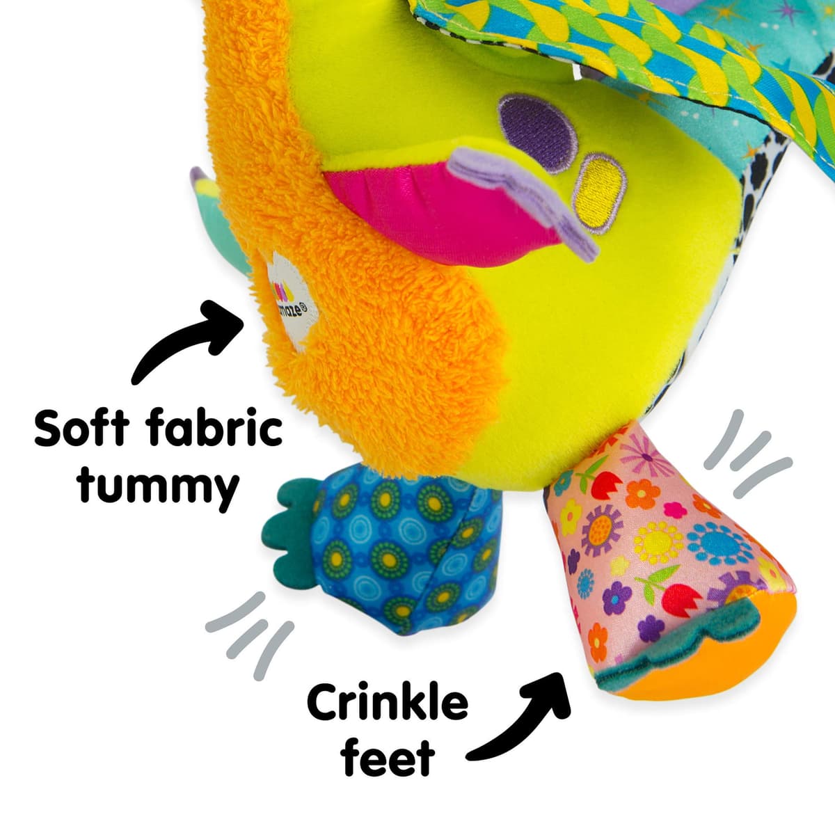 LAMAZE Flip Flap Dragon, Clip on Pram and Pushchair Newborn Baby Toy, Sensory Toy for Babies Boys and Girls from 0 to 6 Months — view 4