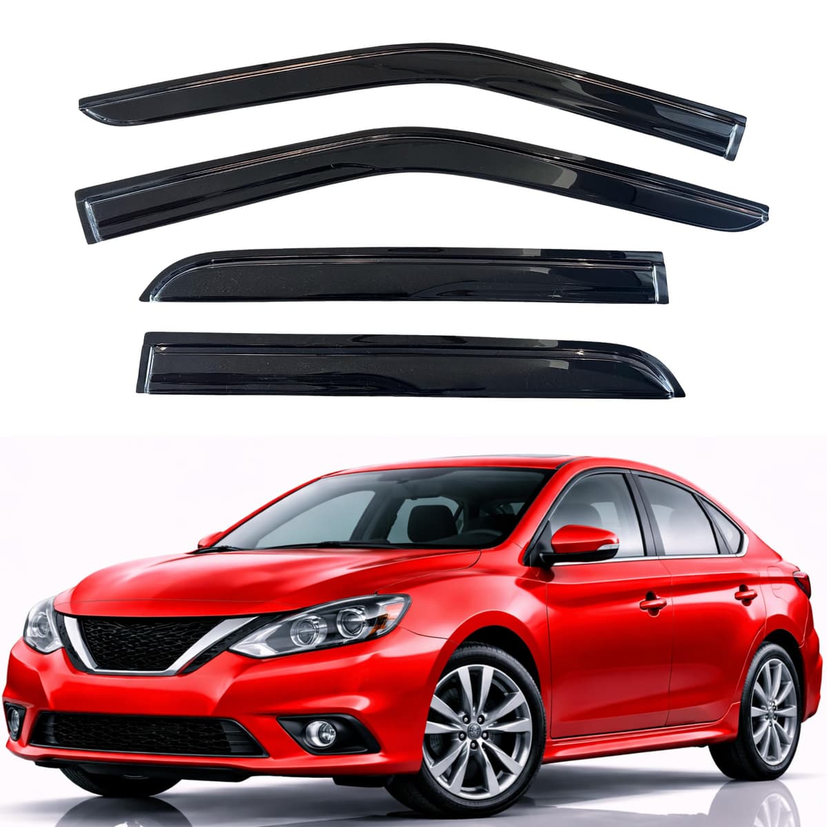 KPY Rain Guards Fit for 2006-2013 Lexus IS250 IS350, Out-Channel Window Visors Vent Wind Deflectors 4PC, Car Accessories for 06-13 Lexus is Series — view 145