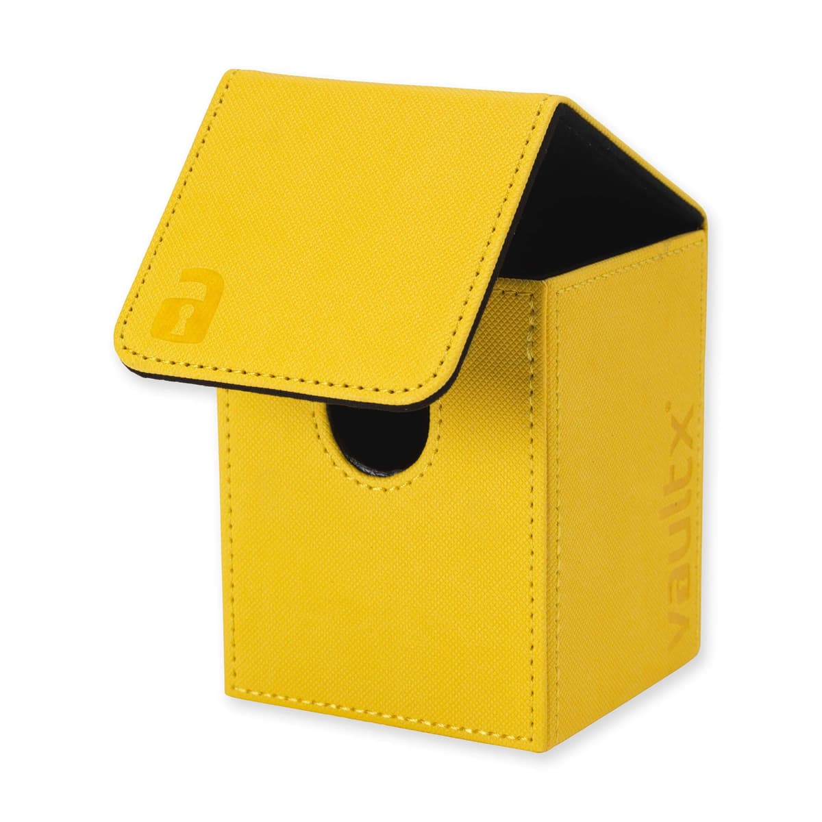 Vault X Toploading Caja para cartas coleccionables, 80+ cartas, material Exo-Tec de primera calidad, caja de almacenamiento, tapa magnética, MTG Commander, TCG (Amarillo) — view 3