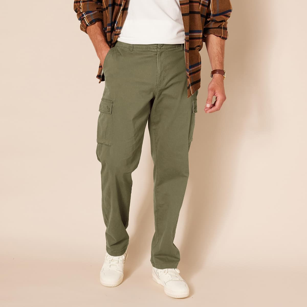 Amazon Essentials Men's Straight Fit Stretch Cargo Work Trousers (Available in Big & Tall) — view 5