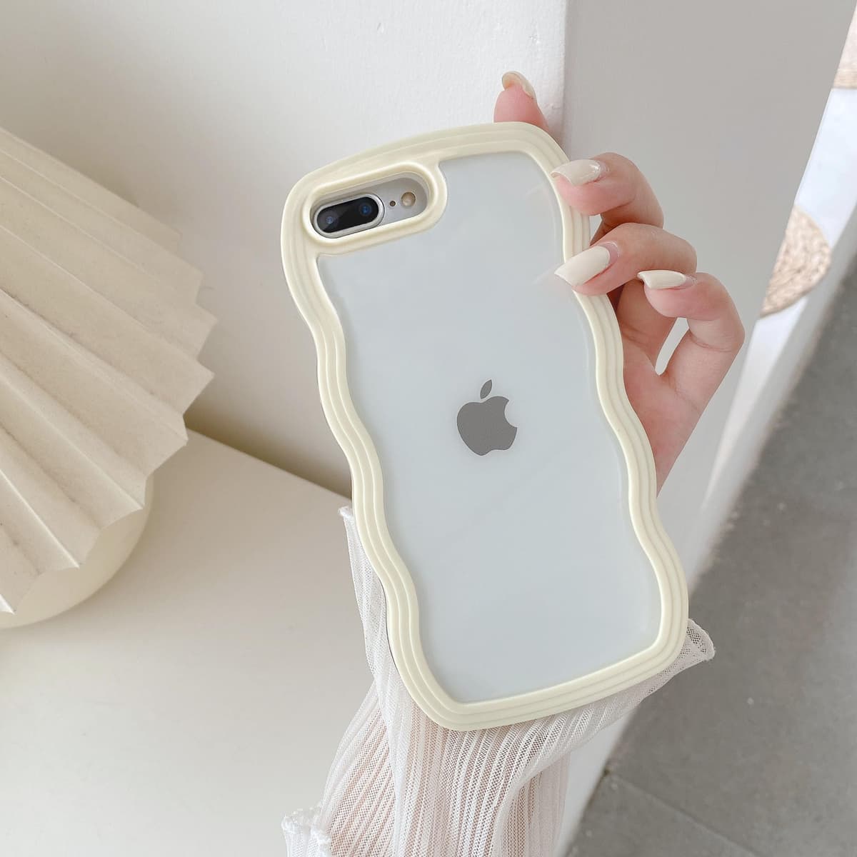 QLTYPRI Compatible with iPhone 11 Case, Cute Curly Wave Frame Clear Case for Girls Women, Transparent Soft Silicone TPU Bumper Shockproof Protective Phone Cover for iPhone 11 - Purple — view 39