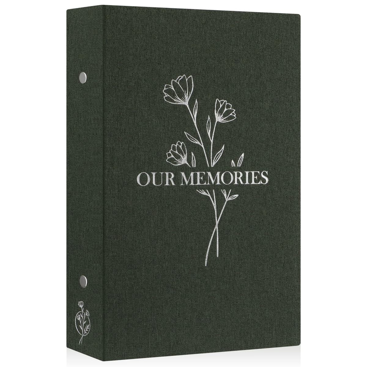 Lanpn Lino Album de Fotos 10x15 600, OUR MEMORIES Tapa Dura Grande Album para Photos Bolsillos Verticales Horizontal Azul — view 20