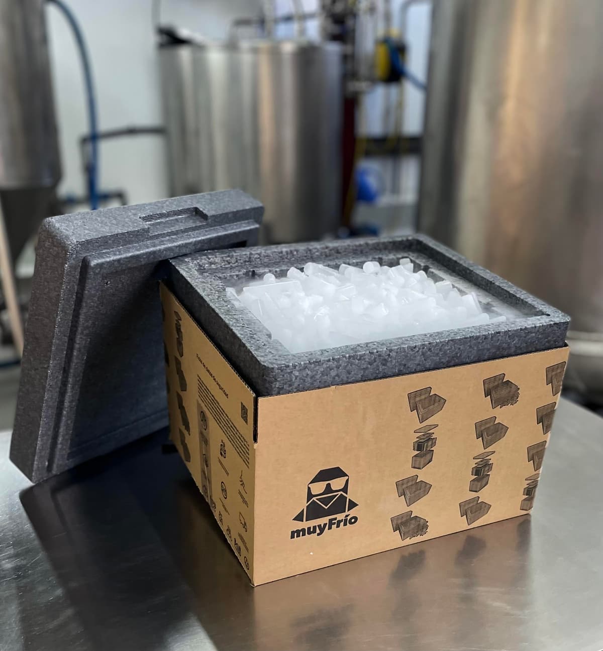 Hielo Seco | Desde 5KG hasta 30KG | Nevera Poliestileno Expandido | Especial para Coctelería, Restauración, Espectáculos, Transporte de Productos Congelados y Laboratorio (10 Kg) — view 2