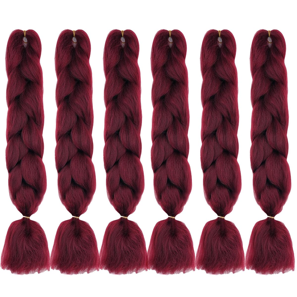 24" Braiding Hair Extension Jumbo Braids Synthetic 3bundles/pack Crochet Hair Afro Box Braid Heat Resistent (Dark Purple) — view 43