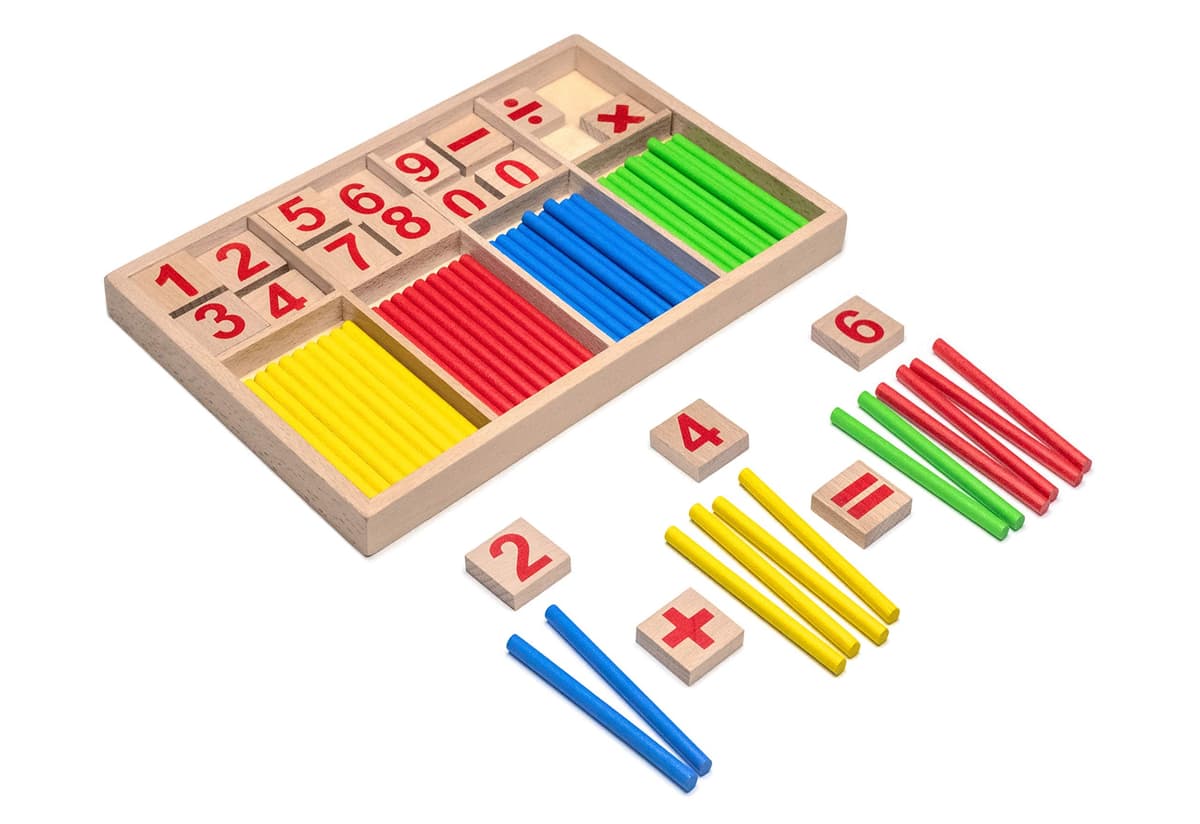 Puzzle matemático de Natureich Montessori Juguete de madera para aprender a contar, con campos numéricos y números, colorido/natural — view 13
