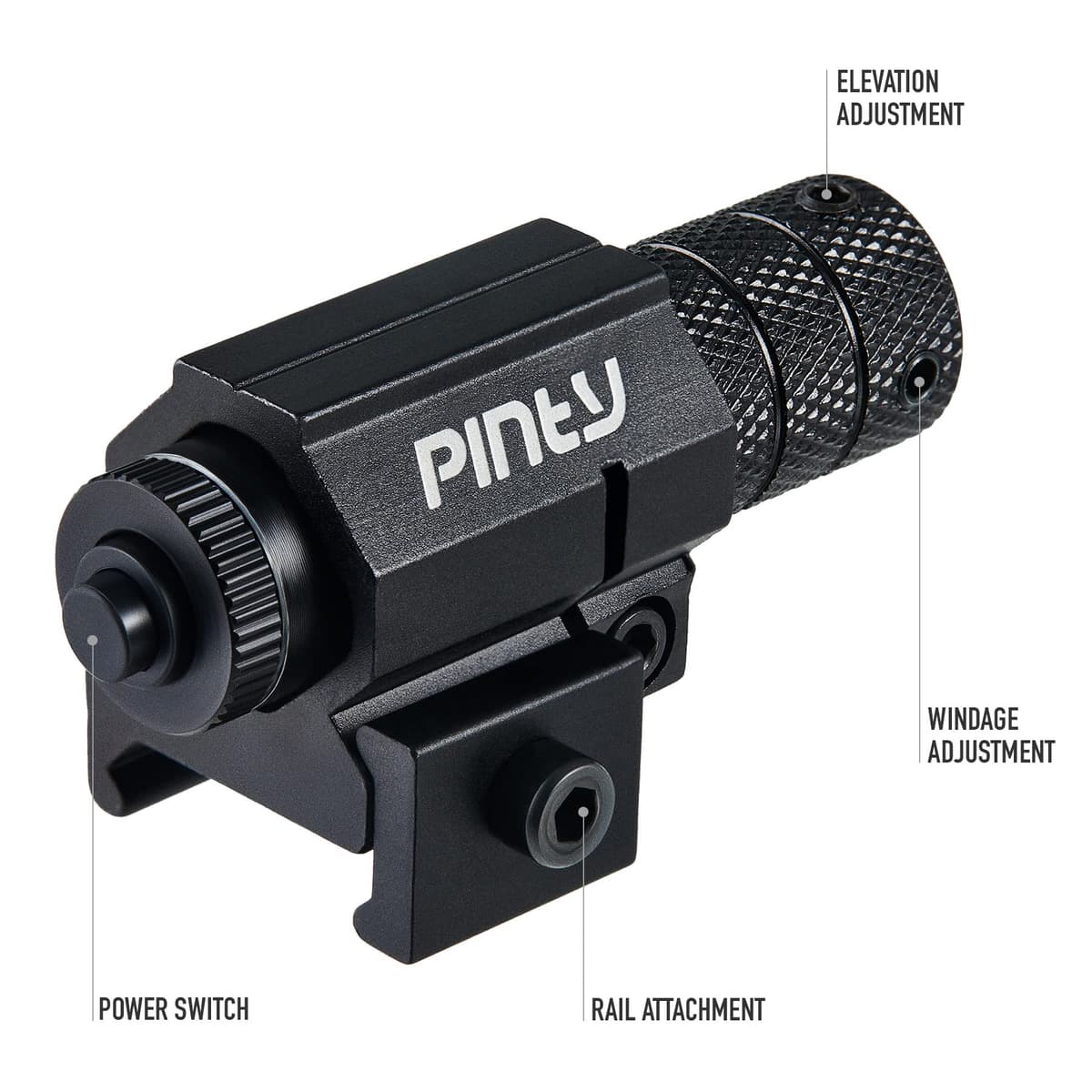 Pinty Compact Tactical Red Rail Laser Sight with Picatinny Mount Alan Wrenches for Hunting - Easy & Bright — view 4