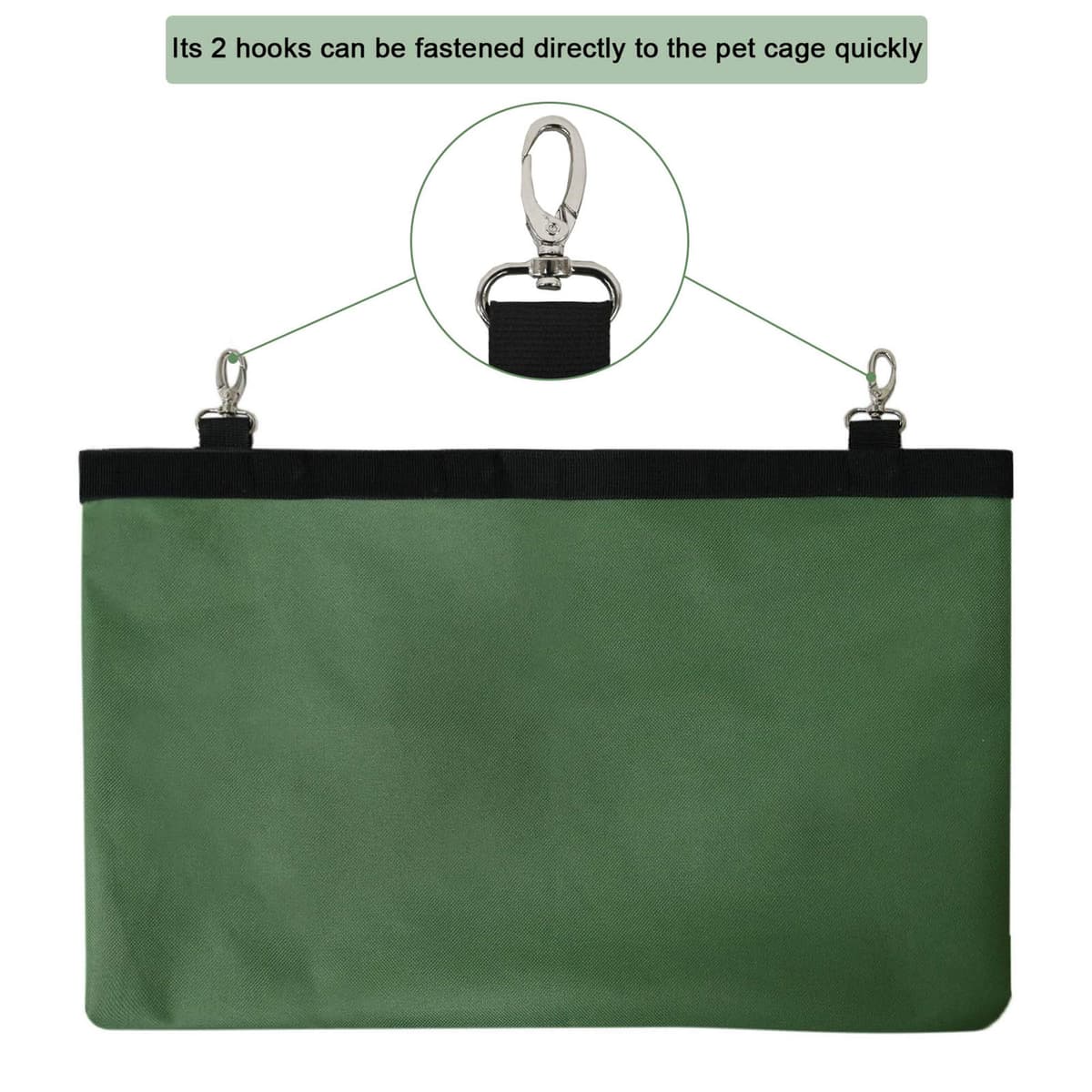 Rabbit Hay Feeder Bag Guinea Pigs Hanging Hay Rack Manger Holder Dispenser Small Animal Feeder Storage Pouch for Bunny Chinchilla Hamster (4 Windows, Black) — view 4