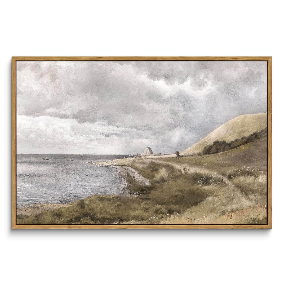 InSimSea Framed Canvas Wall Art, Meadow with Flowers Painting, Landscape for Living Room, Bedroom, Home, Bathroom Decor, 8x10 — view 236