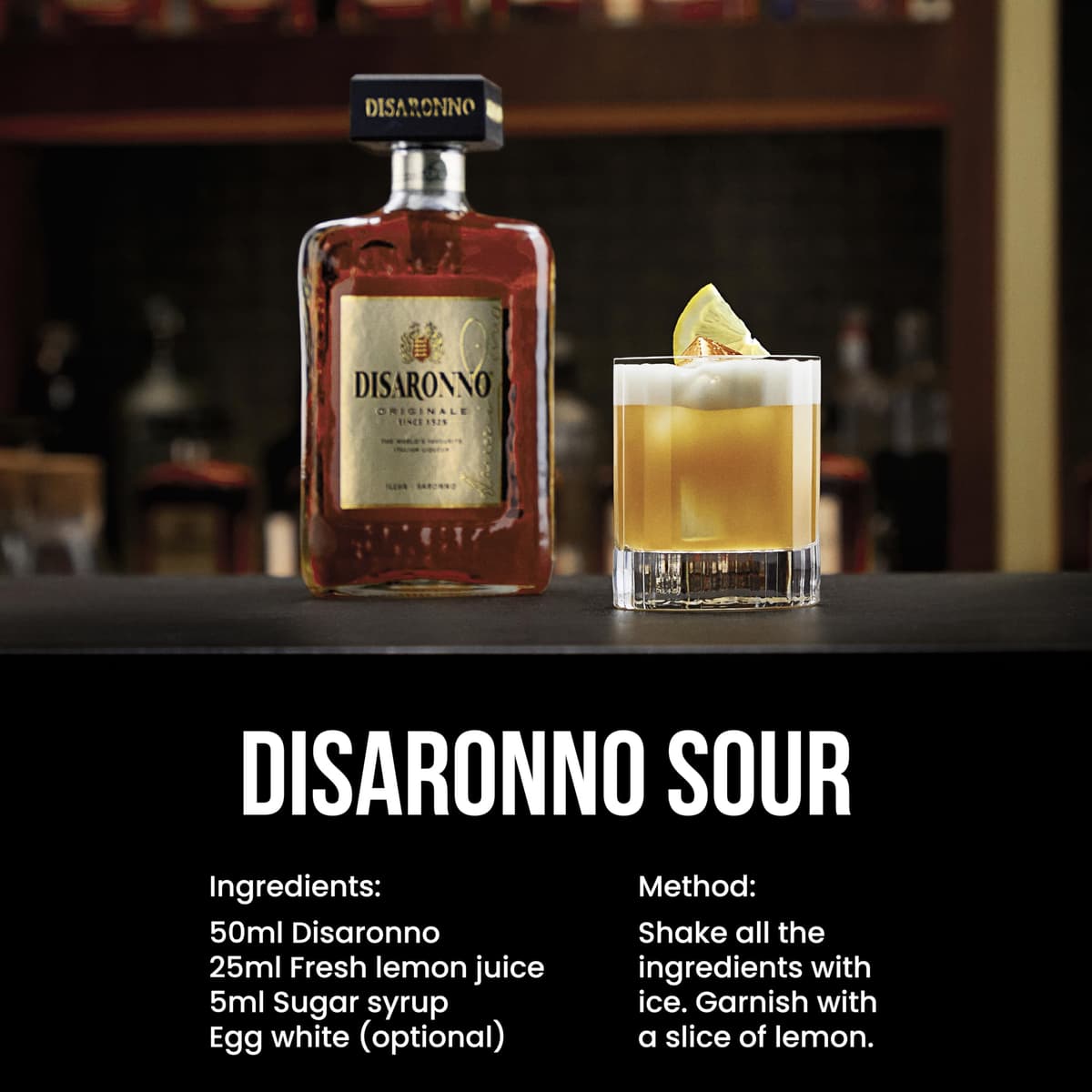 Disaronno Originale Italian Liqueur | 1L | 28% vol | The World’s Favourite Italian Liqueur | Sweet and Fruity Amaretto Flavour | Gluten and Nut Free | Great On The Rocks or in Cocktails — view 3